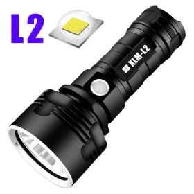 Strong Flashlight Focusing Led Flash Light Rechargeable Super Bright LED Outdoor Xenon Lamp (Option: L2-Single battery)