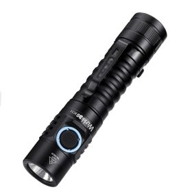 Portable Strong Light C-port Direct Charging Flashlight (Option: Black with 5000K battery)