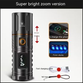 Flashlight Charging Long-range Outdoor Spotlight Long Battery Life (Option: T40 Zoom Version 5000MA)